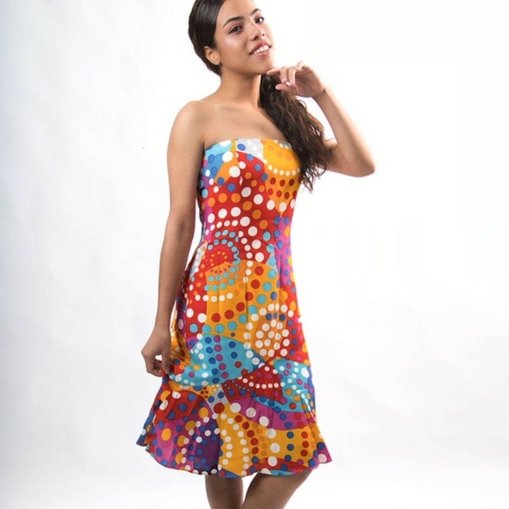 David Meister Strapless Dress
